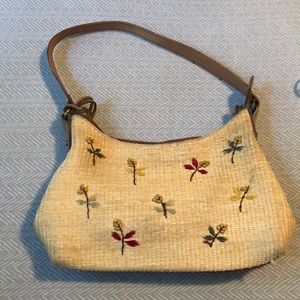 Vintage Woven Beaded Fossil Purse